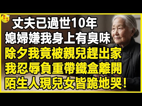 我72歲，丈夫已過世10年，媳婦嫌我身上有臭味，除夕我竟被親兒趕出家，我忍辱負重帶鐵盒離開，陌生人現兒女皆跪地哭！#中老年生活 #為人處世 #生活經驗 #情感故事 #幸福人生 #上了年紀該明白的事