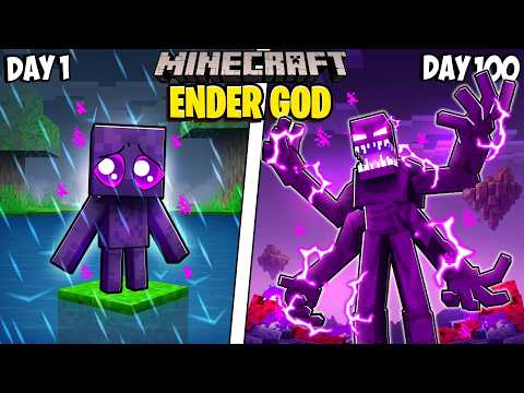 I Survived 100 Days as a ENDER GOD in Minecraft!