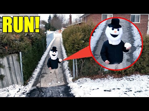 If you ever see this man dressed as Frosty in December, Call for help immediately!