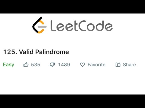 LeetCode Valid Palindrome Solution Explained - Java