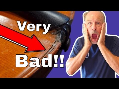 Crushed Edge on Violin! 🎻 Olaf Repairs Violin with Chinrest Damage
