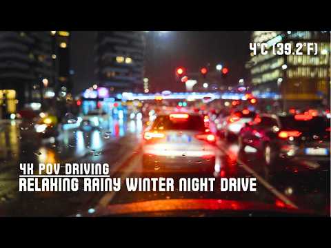 RELAXING Rainy Winter Night Drive: Milan, Italy December 2025 in 4K