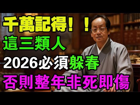 必读警告：2026年是個「大坎」！這3個生肖立春若敢亂跑，整年非死即傷！倪海廈：躲春是保命，不是迷信！#倪海厦 #2026運勢 #躲春 #犯太歲 #中醫養生