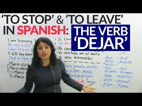 How to use the verb "to leave" in Spanish: "Dejar"