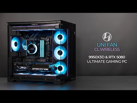 Lian Li CL Wireless Gaming PC Build | O11 Vision Compact | 9950X3D & PNY RTX 5080 | T-Force Xtreem