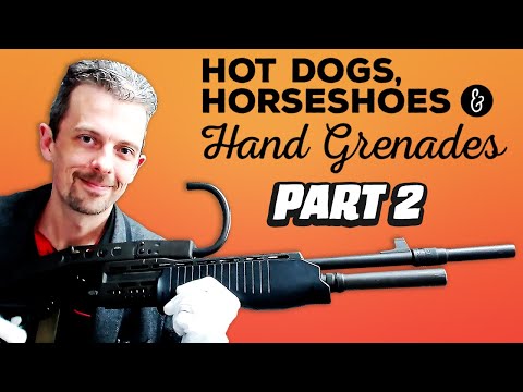Firearms Expert Reacts To EVEN MORE Hot Dogs, Horseshoes and Hand Grenades Guns