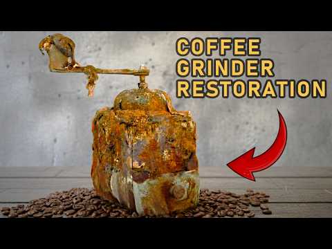 Antique Rusty Coffee Grinder Restoration