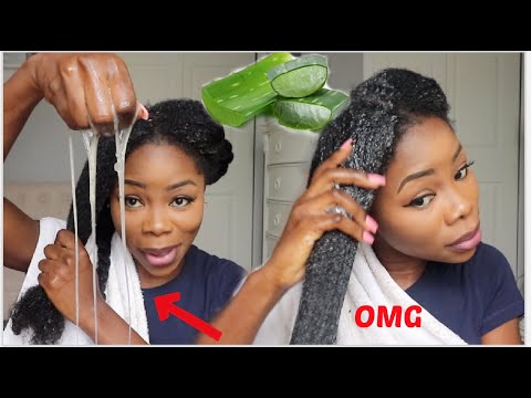 3 WAYS TO USE ALOE VERA FOR MASSIVE HAIR GROWTH | Aloe vera oil, Pre-poo & Detangler | UPDATE |