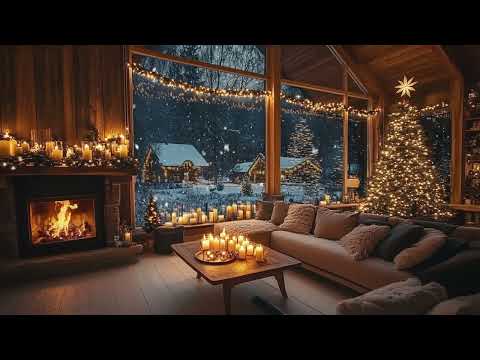 Warm Holiday Evening 2025 | Peaceful Piano with Fireplace Ambience for Sleep and Deep Relaxation