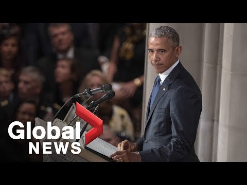 John McCain funeral: Barack Obama FULL eulogy