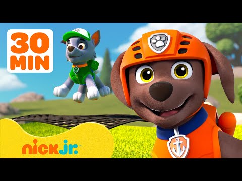PAW Patrol Outdoor Fun & Rescues! #2 ☀️ w/ Rocky & Zuma | 30 Minutes | Nick Jr.