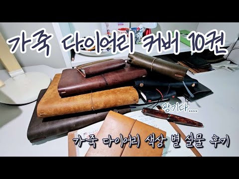 광기의 다이어리 커버 수집가, 에째르레더 푸에블로 가죽 색상 실물 후기 #다이어리 #미도리 #호보니치 커버