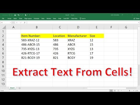 Left, Mid, Right, Len, Find, & Search Functions - Extract Text From Cells In Excel!