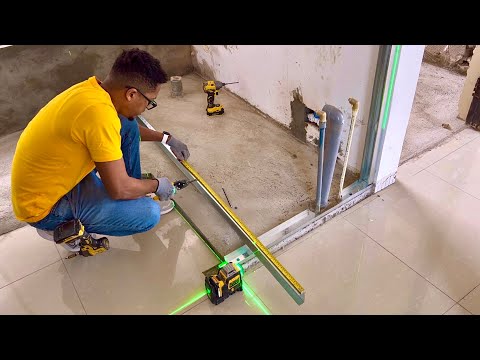 Hacer pared para un baño de paneles de yeso resistente a la humedad en ángulo de 0.45