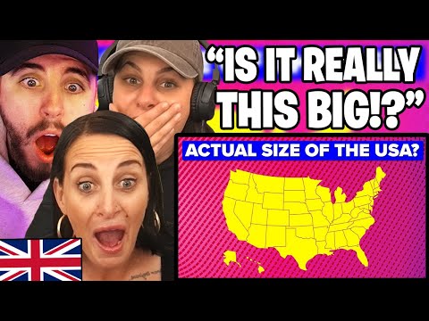 British Family Reacts to How BIG is the USA Actually?