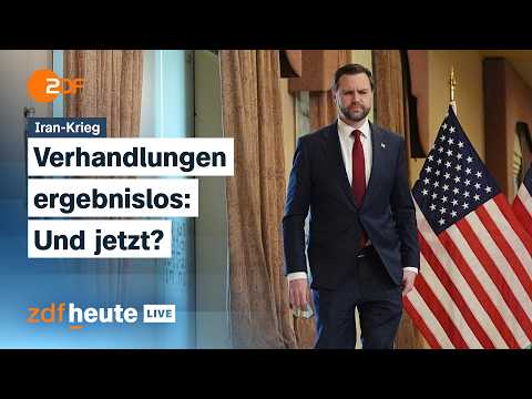 Vance: Keine Einigung, Iran kritisiert USA, Straße von Hormus weiter blockiert | ZDFheute live
