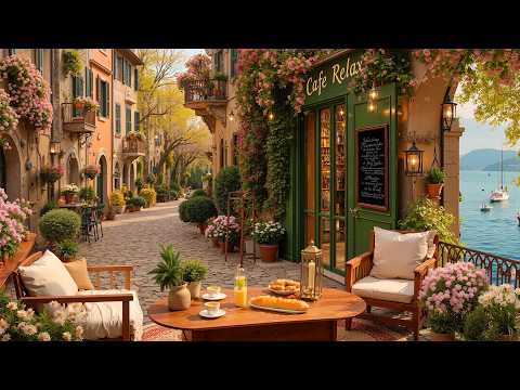 Morning Ambience at Outdoor Café Vibes 🌿 Relaxing Piano Jazz Chill Atmosphere for Work & Study