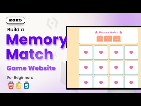 Build Memory Game Project | HTML CSS JavaScript Fun Game for Beginners 2025