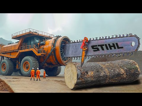 Extreme Dangerous Fastest Big Chainsaw Cutting Tree Machines | Monster Stump Removal Excavator #47