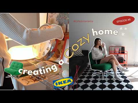 🇨🇦多伦多打工人独居vlog|🛋️到底值不值得花心思布置出租房?和我一起布置,开箱ikea家居好物,软装改造🍃