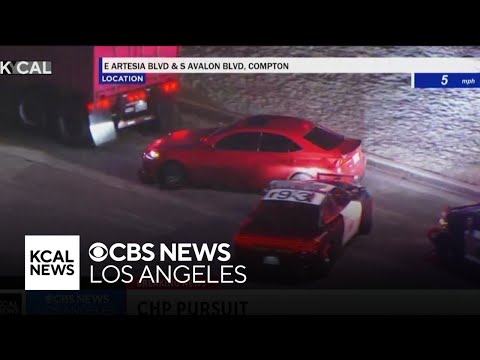 Possibly armed suspect hits pedestrian while leading police on high speed chase through SoCal