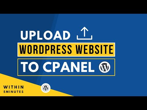 How To Upload Wordpress Website On Cpanel  2025 | Upload Wordpress Website To Cpanel Manually