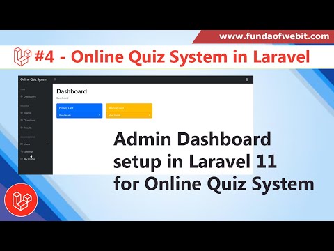Laravel Online Quiz System - 4: Integrate Admin Panel for Quiz System in Laravel 11