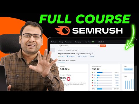 Learn Full Semrush Course in 1.5 Hours | Semrush Tutorials in Hindi | Umar Tazkeer