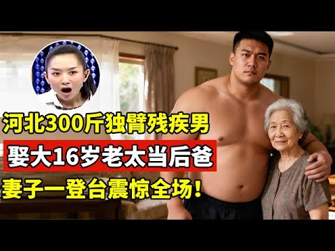 河北300斤独臂男,二婚娶大16岁老太当后爸!妻子一登台震惊全场【王芳王为念访谈】