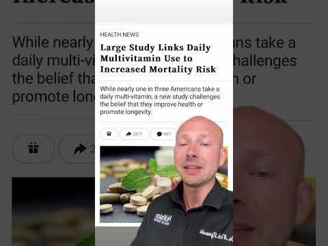 Large Study Links Daily Multivitamin Use to Increased Mortality Rate | #nutritiontips #wellnesstips