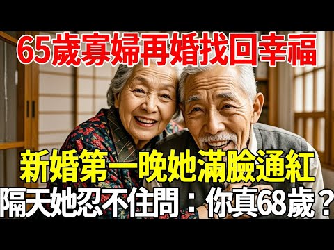 65歲寡婦再婚找回幸福,新婚第一晚她滿臉通紅,隔天看著床單她忍不住問：你真68歲？#蝴蝶飛飛 #民間故事 #奇聞趣事 #古代小說#懸疑#老年情感