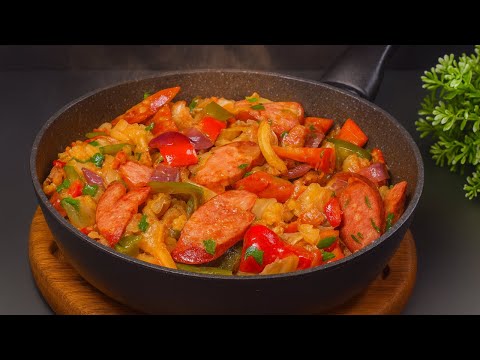 Fried cabbage with sausages and bacon – my friend's secret recipe from America 😍