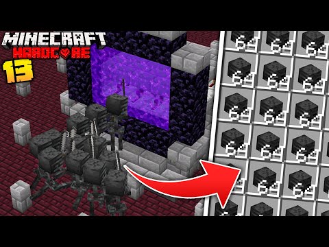 I Built an OP Wither Skeleton Farm in Minecraft Hardcore