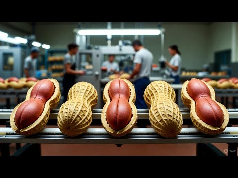 Inside a Modern Peanut Processing Factory: From Raw Peanuts to Crunchy Peanut Butter (Full Process)