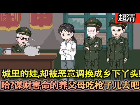 沙雕動畫【帶着改變反派命運的任務成了七零年代的傻妞。明明是城裡雙職工的娃，卻被噁意調換成了鄉下的賤丫頭。哈？偏心的奶奶！謀財害命的養父母吃槍子兒去吧！】#乖仔动画