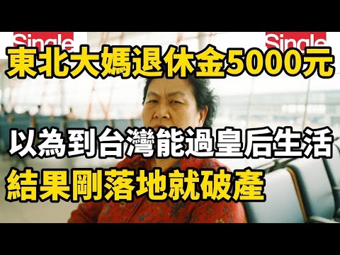一位來自中國東北的大媽，有退休金5000元巨款，以為到台灣能過上皇后生活，結果剛落地就破產