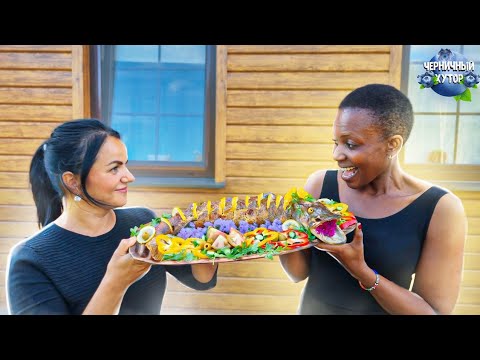 Ваня заставил ехать на рыбалку, а девчонки удивили приготовлением улова. Погреб и ступени в пруд.