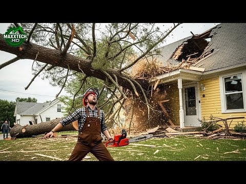 Idiots With Chainsaws: Tree Cutting Fails & Tree Falling on Houses Compilation #10