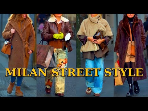 Milan winter elegance: luxury Italian street style, chic fashion moments, exclusive outfit trends