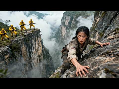 Japanese troops chased the girl, but she leapt off a cliff and wiped them out in a flash！