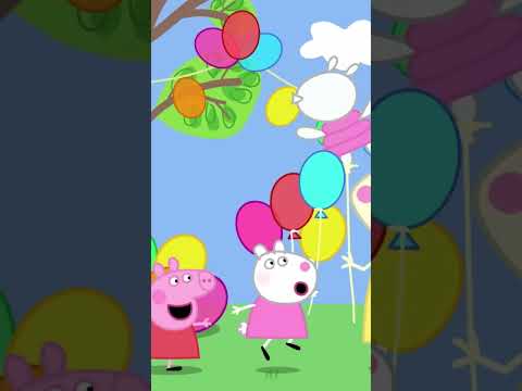Miss Rabbit Makes Fun Balloons! 🎈🐰 #PeppaPigandFriends #shorts