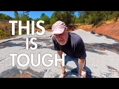 Spreading 30 Tons of Gravel by Hand… For 58 Solar Panels!