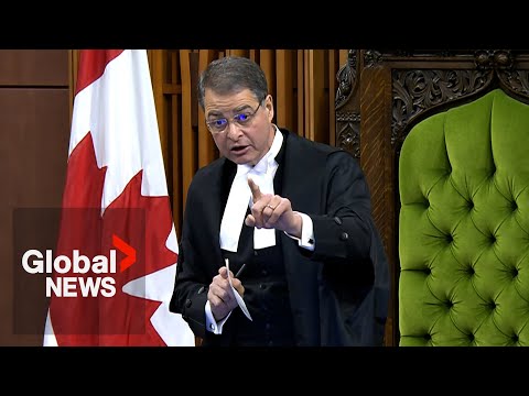 House speaker scolds Conservative MPs for jeering about Liberals during Michael Chong debate