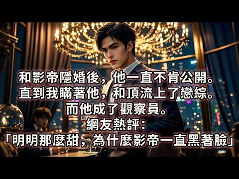 和影帝隱婚後，他一直不肯公開。直到我瞞著他，和頂流上了戀綜。而他成了觀察員。網友熱評：「明明那麼甜，為什麼影帝一直黑著臉。」#小说 #情感 #故事
