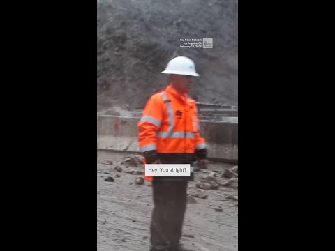 California Debris Flow Strikes Car, Driver