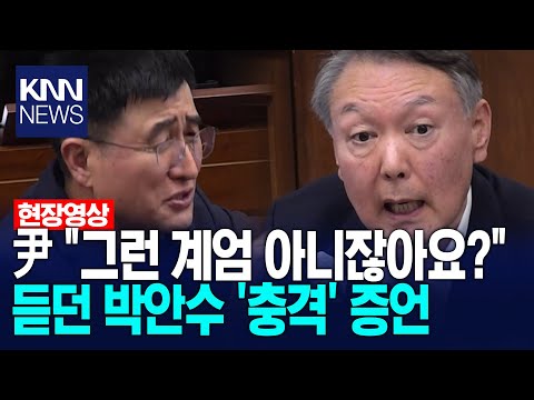 Yoon Seok-yeol: "That's not martial law, is it?" Park An-soo's shocking testimony / KNN
