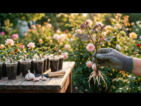 Propagate Roses Using Garlic! An Extremely Fast And Surprisingly Effective Cutting Method!