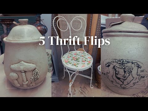 Thrift Flips for Resale using IOD Transfers, Stamps, Paint Inlays, and Moulds