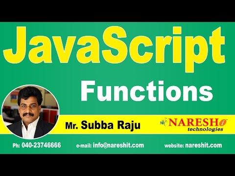 JavaScript Functions | JavaScript Tutorial | Mr. Subba Raju