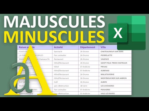 Convertir les cellules Excel en majuscules ou minuscules